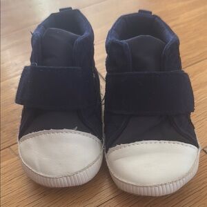 Kids Navy and White High-Top Shoes